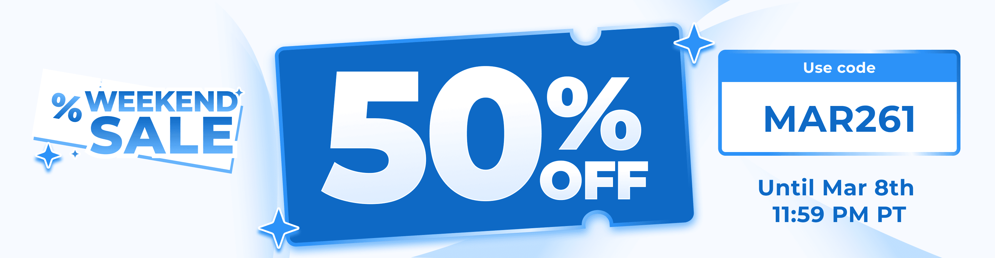 Weekend Sale - 50% OFF